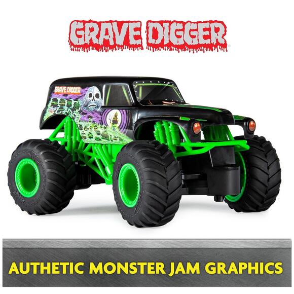 Monster Jam Grave Digger RC Truck 1:24 Scale Remote Control Monster Truck - Picture 2 of 9
